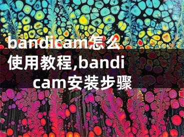 bandicam怎么使用教程,bandicam安裝步驟