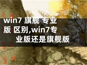 win7 旗艦 專業(yè)版 區(qū)別,win7專業(yè)版還是旗艦版