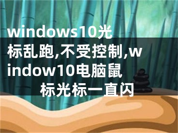 windows10光標(biāo)亂跑,不受控制,window10電腦鼠標(biāo)光標(biāo)一直閃