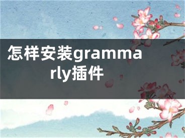 怎樣安裝grammarly插件