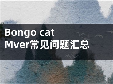 Bongo cat Mver常見問題匯總