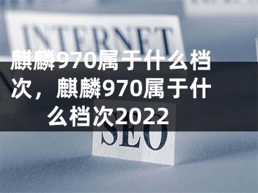 麒麟970屬于什么檔次，麒麟970屬于什么檔次2022