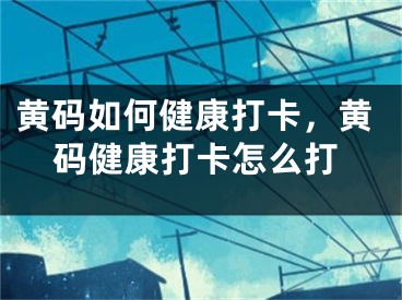 黃碼如何健康打卡，黃碼健康打卡怎么打