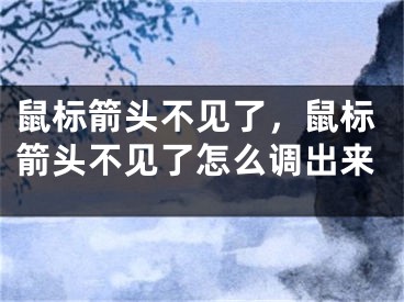 鼠標(biāo)箭頭不見了，鼠標(biāo)箭頭不見了怎么調(diào)出來