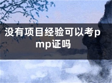 沒(méi)有項(xiàng)目經(jīng)驗(yàn)可以考pmp證嗎