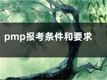 pmp報考條件和要求