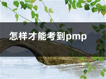 怎樣才能考到pmp