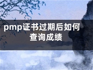 pmp證書過期后如何查詢成績