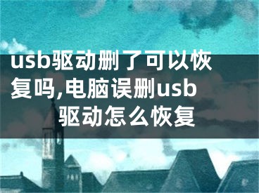 usb驅(qū)動刪了可以恢復(fù)嗎,電腦誤刪usb驅(qū)動怎么恢復(fù)