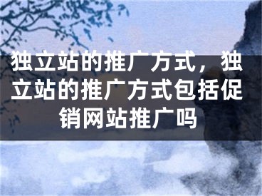 獨立站的推廣方式，獨立站的推廣方式包括促銷網(wǎng)站推廣嗎