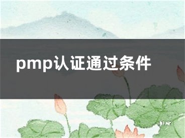 pmp認(rèn)證通過條件