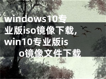 windows10專業(yè)版iso鏡像下載,win10專業(yè)版iso鏡像文件下載