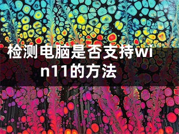 檢測(cè)電腦是否支持win11的方法