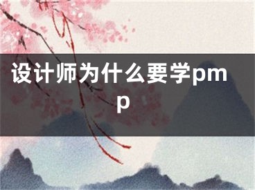 設(shè)計(jì)師為什么要學(xué)pmp