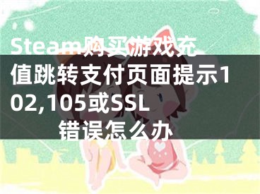 Steam購買游戲充值跳轉(zhuǎn)支付頁面提示102,105或SSL錯誤怎么辦 