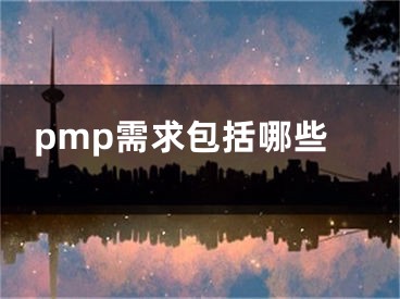 pmp需求包括哪些