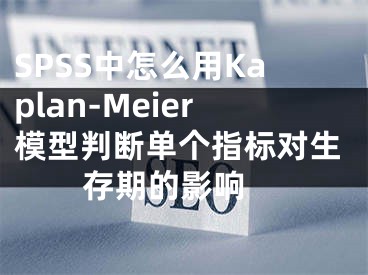 SPSS中怎么用Kaplan-Meier模型判斷單個(gè)指標(biāo)對(duì)生存期的影響 