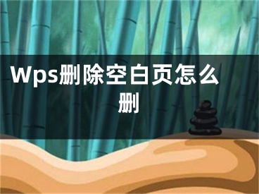 Wps刪除空白頁怎么刪