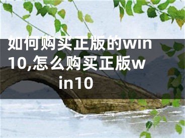 如何購買正版的win10,怎么購買正版win10