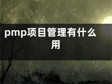 pmp項(xiàng)目管理有什么用