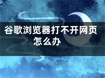 谷歌瀏覽器打不開網(wǎng)頁怎么辦 