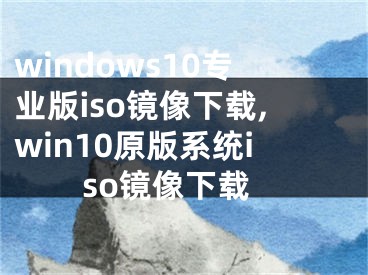 windows10專業(yè)版iso鏡像下載,win10原版系統(tǒng)iso鏡像下載