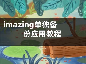 imazing單獨備份應用教程