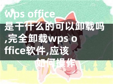 wps office是干什么的可以卸載嗎,完全卸載wps office軟件,應(yīng)該如何操作