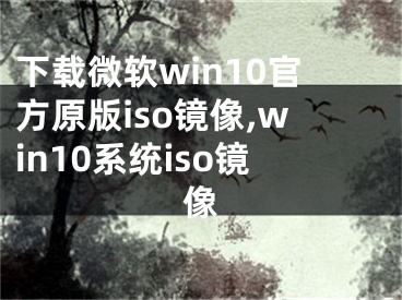 下載微軟win10官方原版iso鏡像,win10系統(tǒng)iso鏡像