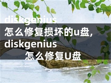 diskgenius怎么修復(fù)損壞的u盤,diskgenius怎么修復(fù)U盤