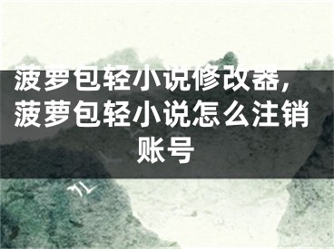 菠蘿包輕小說修改器,菠蘿包輕小說怎么注銷賬號(hào)