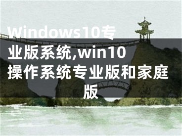 Windows10專業(yè)版系統(tǒng),win10操作系統(tǒng)專業(yè)版和家庭版