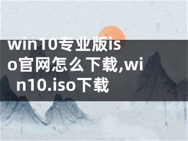 win10專業(yè)版iso官網(wǎng)怎么下載,win10.iso下載