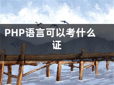 PHP語言可以考什么證