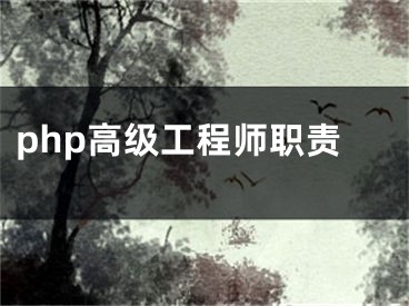 php高級工程師職責