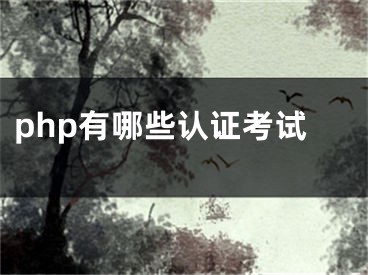 php有哪些認(rèn)證考試