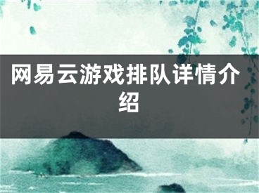 網(wǎng)易云游戲排隊(duì)詳情介紹