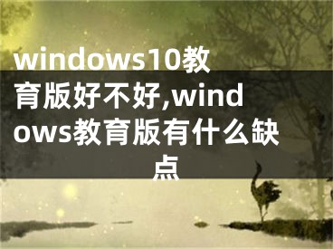 windows10教育版好不好,windows教育版有什么缺點(diǎn)